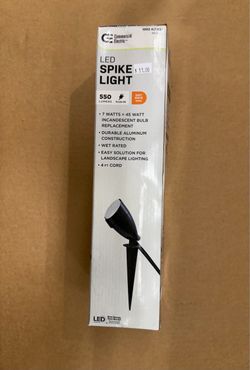 Commercial Electric — CE Bronze Line Voltage LED Spike Light with Adjustable lamp head 1pc - in SOFT WHITE.