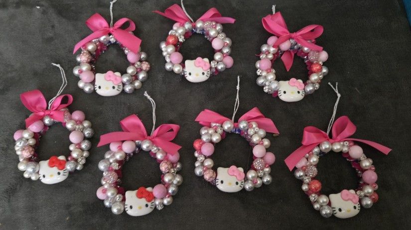 Hello Kitty Wreath Ornaments
