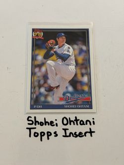 Shohei Ohtani Los Angeles Dodgers All-Star Pitcher Topps Short Print Insert Card.