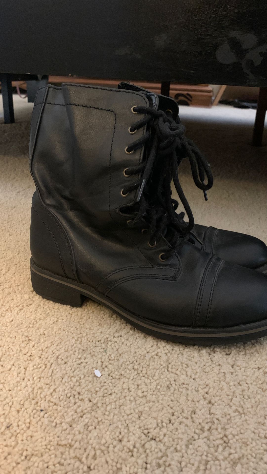 Women Black army boots