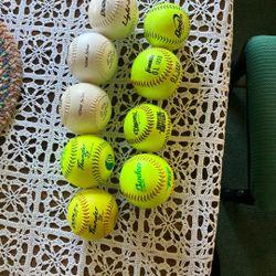 9 Misc Baseballs. 