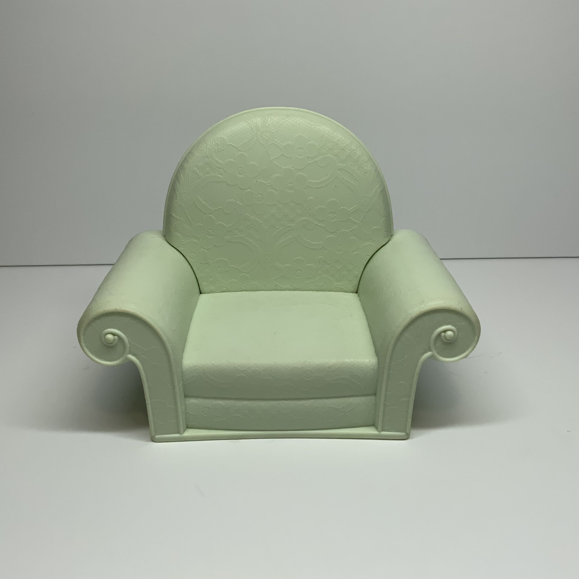 Vintage 2005 Barbie Play All Day Nursery Green Arm Chair Furniture Mattel Toy