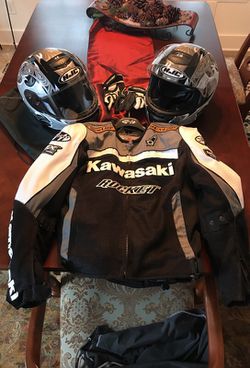 Motorcycle jacket and helmet combo