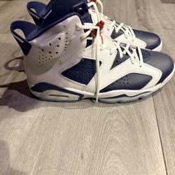 Air Jordan 6 Olympic Midnight Navy – Size 10 – Used (No Box) 100% Authentic 