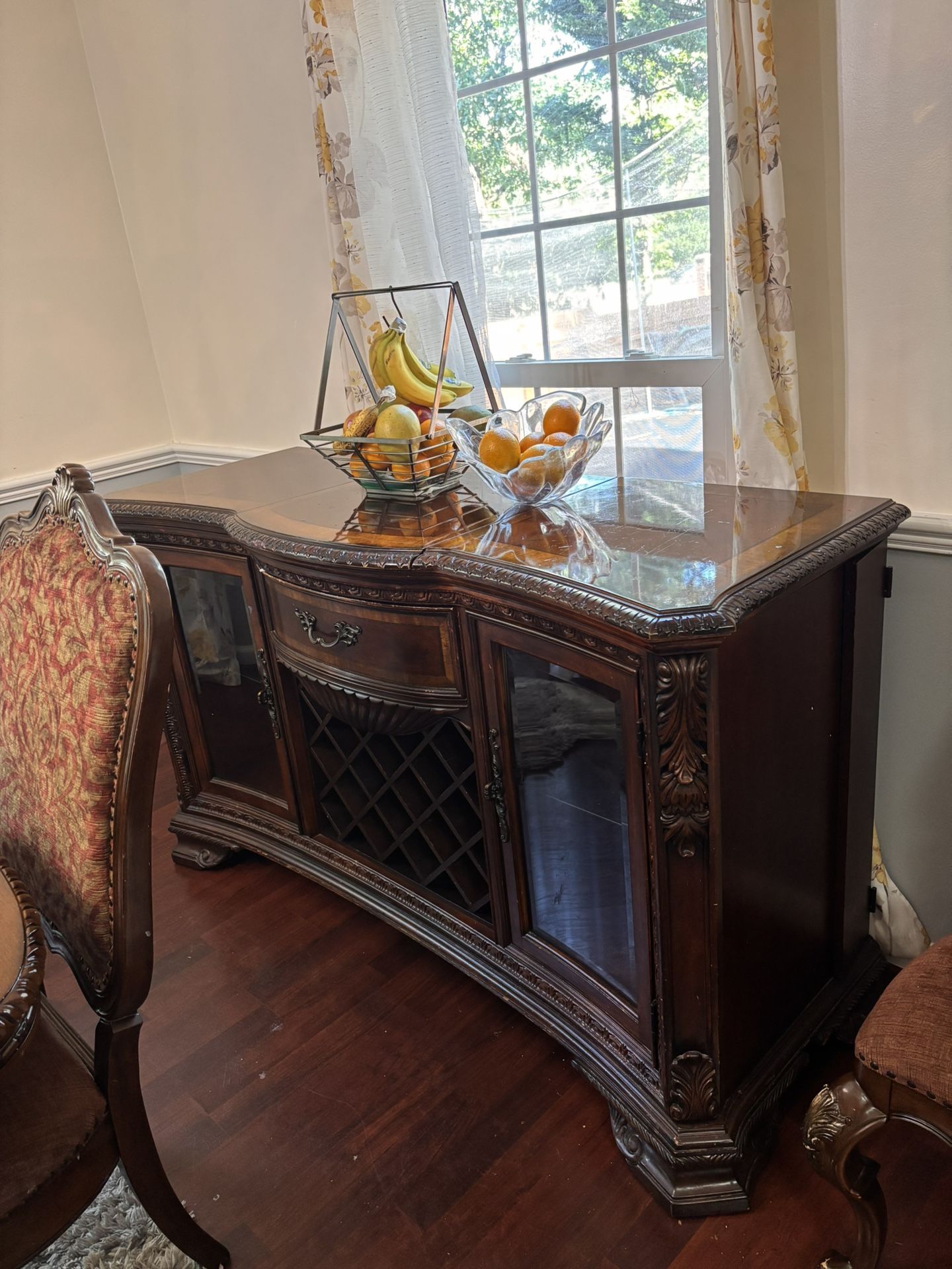 Dinning Table With 6 Chairs and Buffet Set