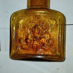 0Vintage Indiana Glass Tiara Amber Water Pitcher