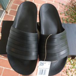 New Adidas Adilette Aqua Slide Men Size 11 Black