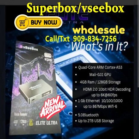 VSEEBOX ELITE ULTRA VSEE BOX 1 YEAR WARRANTY NEW ARRIVAL 2025 SUPERBOX S6 MAX ULTRA PRO !!!!!
