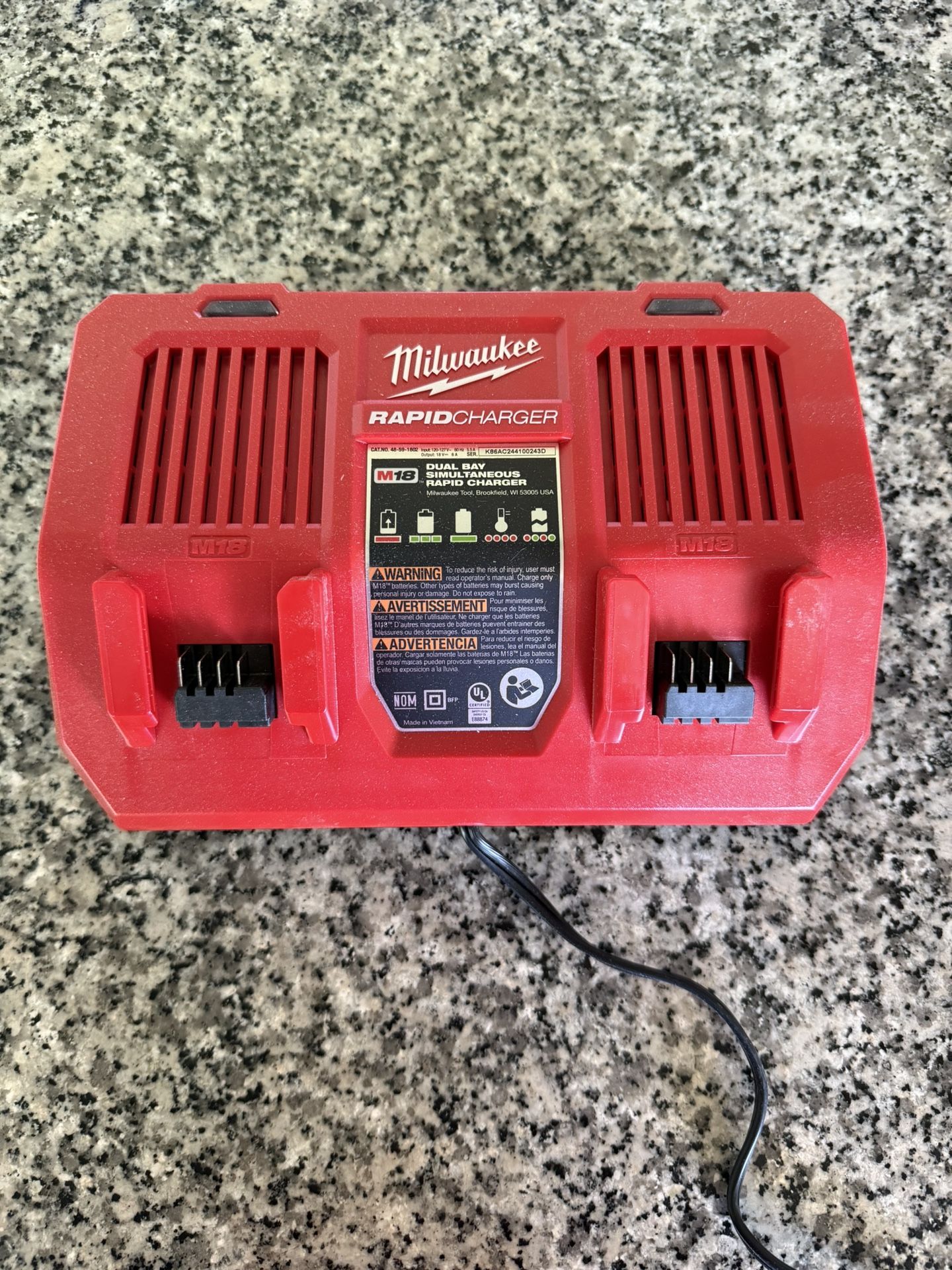 Milwaukee M18 Dual Port Rapid Charger