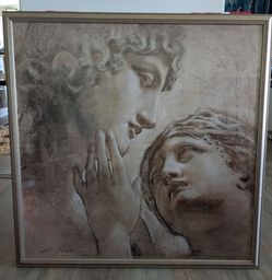 Framed Artwork Picture 41x41 To Go Beyond Richard Franklin