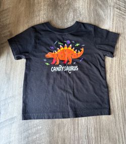 Celebrate Halloween baby black dinosaur graphic tee size 18 months