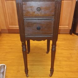 Antique Night Stand Castor Wheels