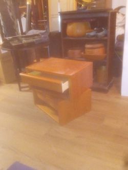Teak bed side tables
