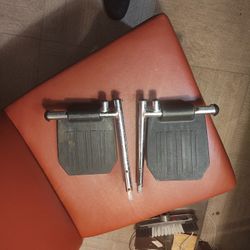 wheelchair left and right folding footrests
