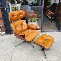 Eames Style Chair And Ottoman