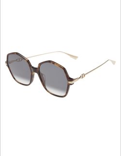 Dior Link2 59mm Gradient Geometric Sunglasses In Dark Havana Dark