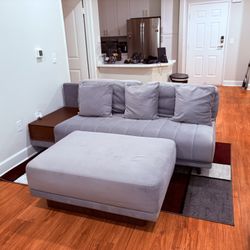 Gray Couch w/ One-Person Seat and Ottoman (Original -$2500) | CASH ONLY