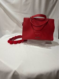 MOSCHINO red Medium Sized Bag with heart chain