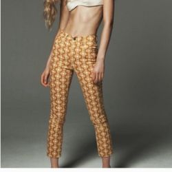 Zara Abstract Floral Jeans 6