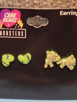Care Bears X Universal Monsters Good Luck Bear as Gil-Man Earring Set