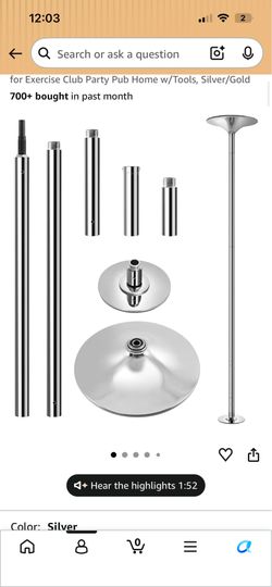 Exercise/dance pole