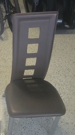 Black Leather Modern Dining Room Chair