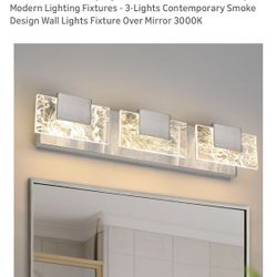 24” Brushed Nickel Bathroom Vanity Light Fixture Modern 
