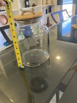 Glass Jar W/bamboo Top For Dog Biscuits & Treats. Amazon Is Out If It. In San Clement,Ca.