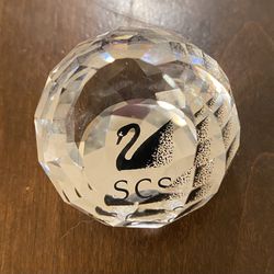 Mini Swarovski SCS Swan Crystal Paperweight 
