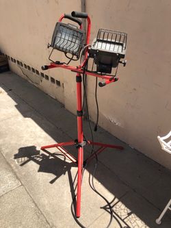 Dual Head Work Light on Tripod Stand