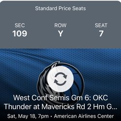 Dallas Mavs Playoff Ticket Tonight