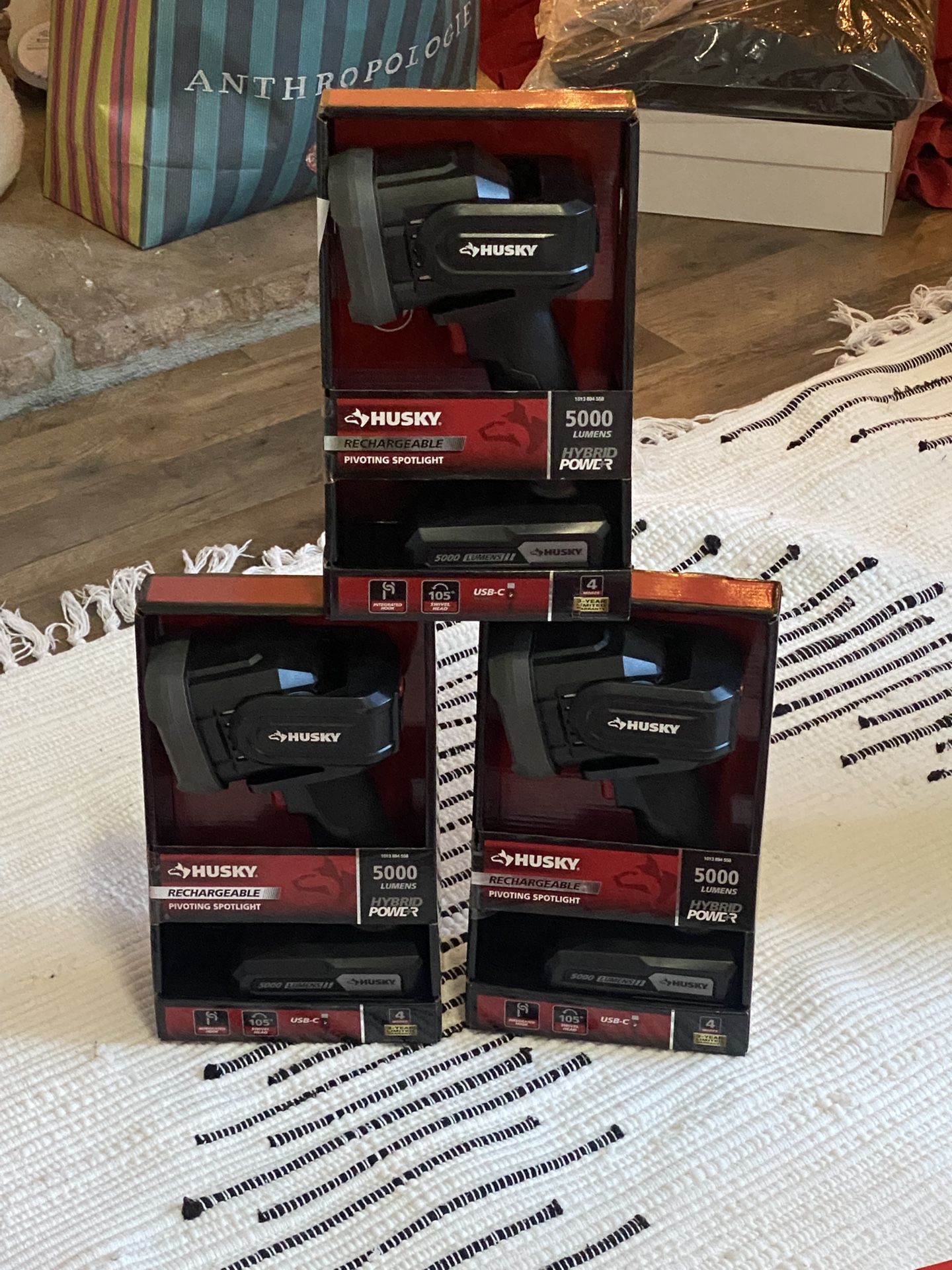 Husky 5000 Lumens LED rechargeable Work Light