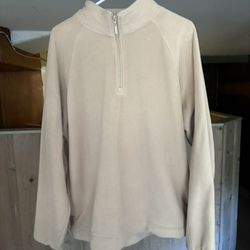 Beige quarter zip fleece