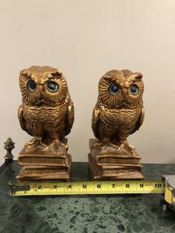 Vintage Owl Bookends Thumbnail