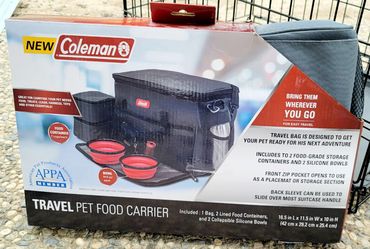 COLEMAN TRAVEL PET FOOD CARRIER  (NIB)