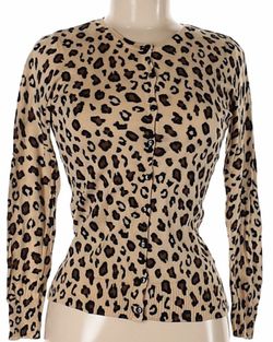 Leopard print cardigan plus size