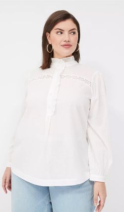 Lane Bryant Cotton Lace Top