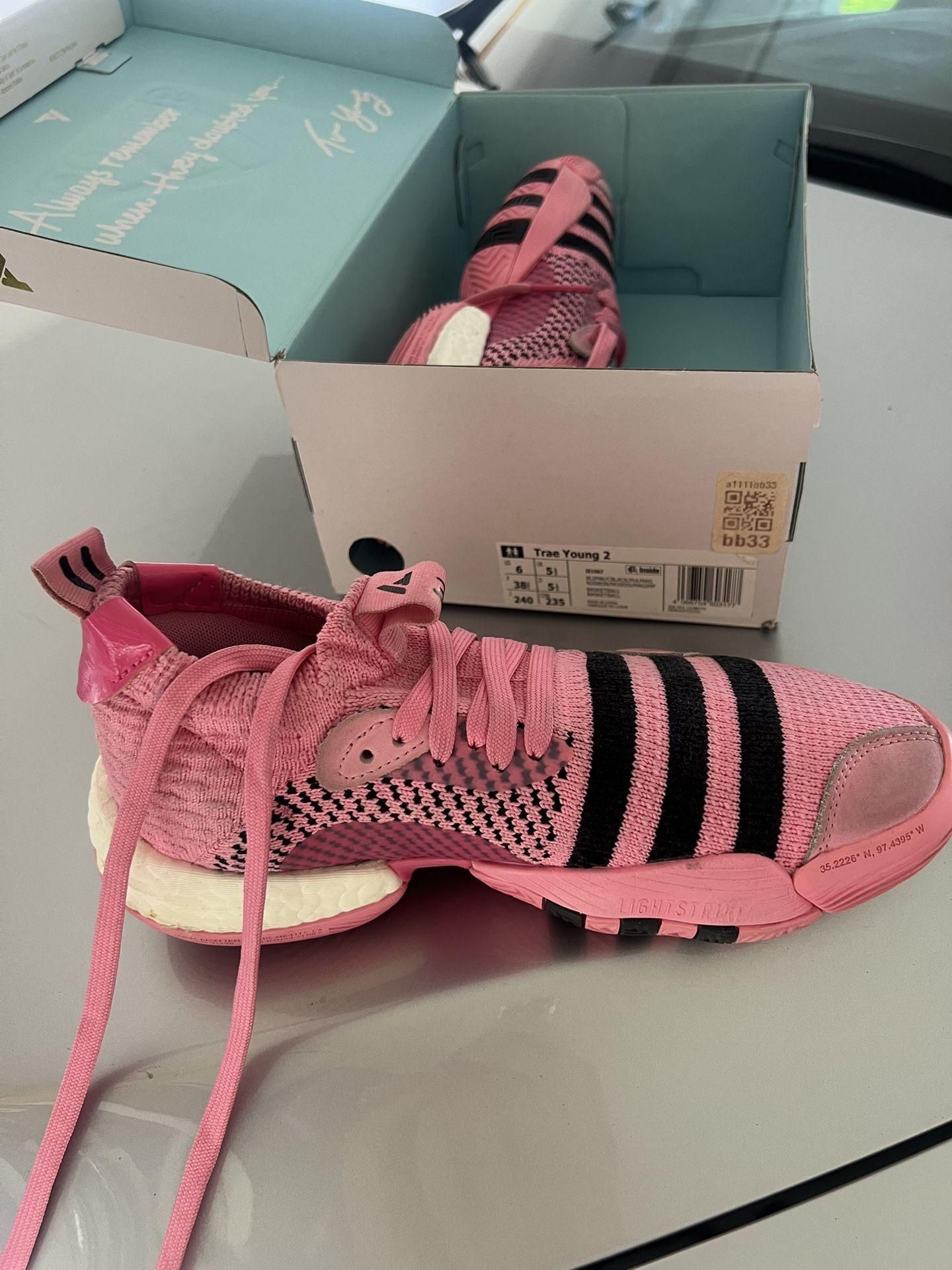 Trae Young 2 pink basketball size 7