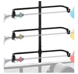 3 Place Weed Eater Rack, Mount On Landscape Truck Trailer Enclosed Trimmer Rack Holder, Open and Enclosed Trailers Tool with Locks, Wall Mounted Lawn