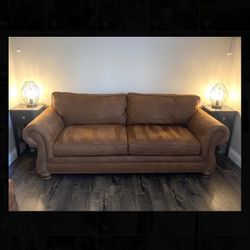 Bassett Furniture Sofa Couch With Ottoman 