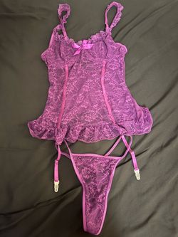 Purple Lace Lingerie Set