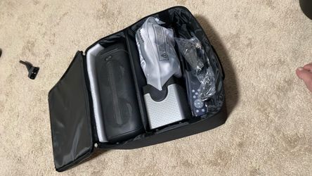 Projector, speaker, and screen setup