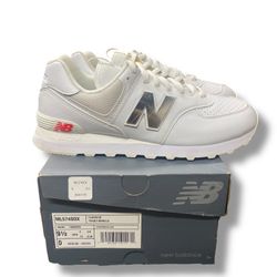 New Balance 574 White Neo Flame ML574SOX Size 9.5 