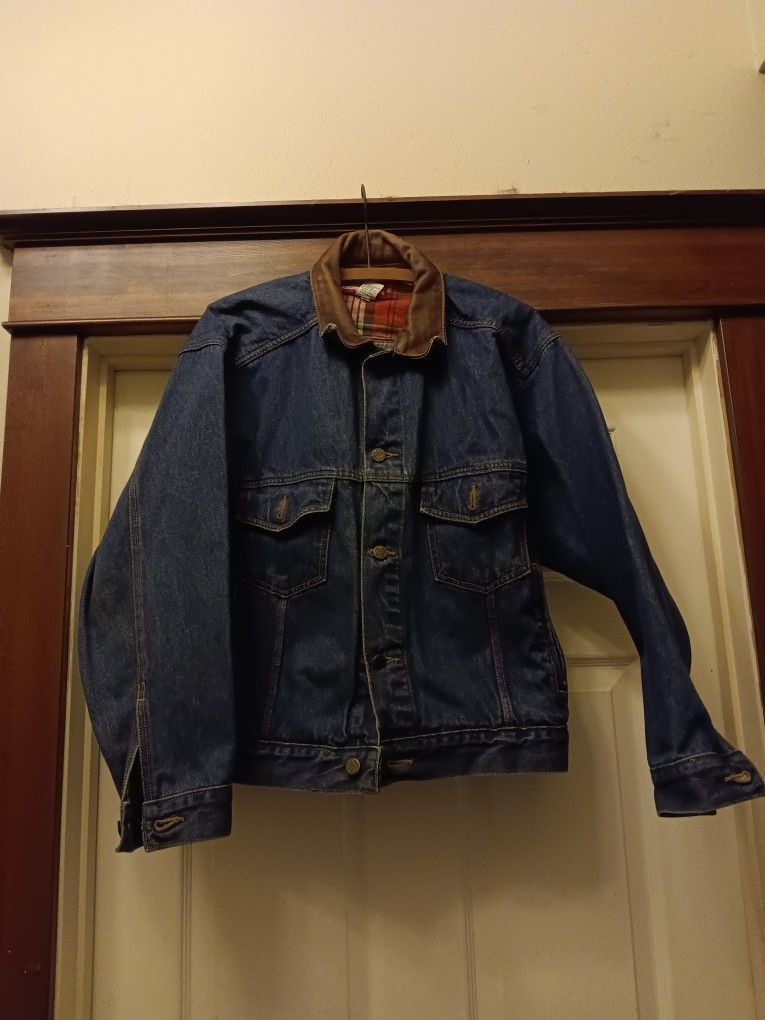 Marlboro Country Store Blue Denim Trucker Jean Jacket Mens Size Small