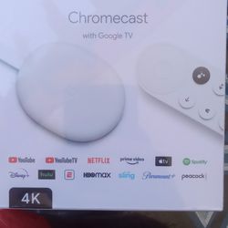 Google Chromecast with Google TV 4K HDR Streaming Media Player Google Assistant