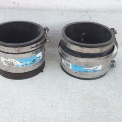 2 Hose Flex Seal Connector Couplings 4" X 4" $45 For Both