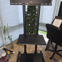 Monitor/ TV Mount W/ 2 Shelves