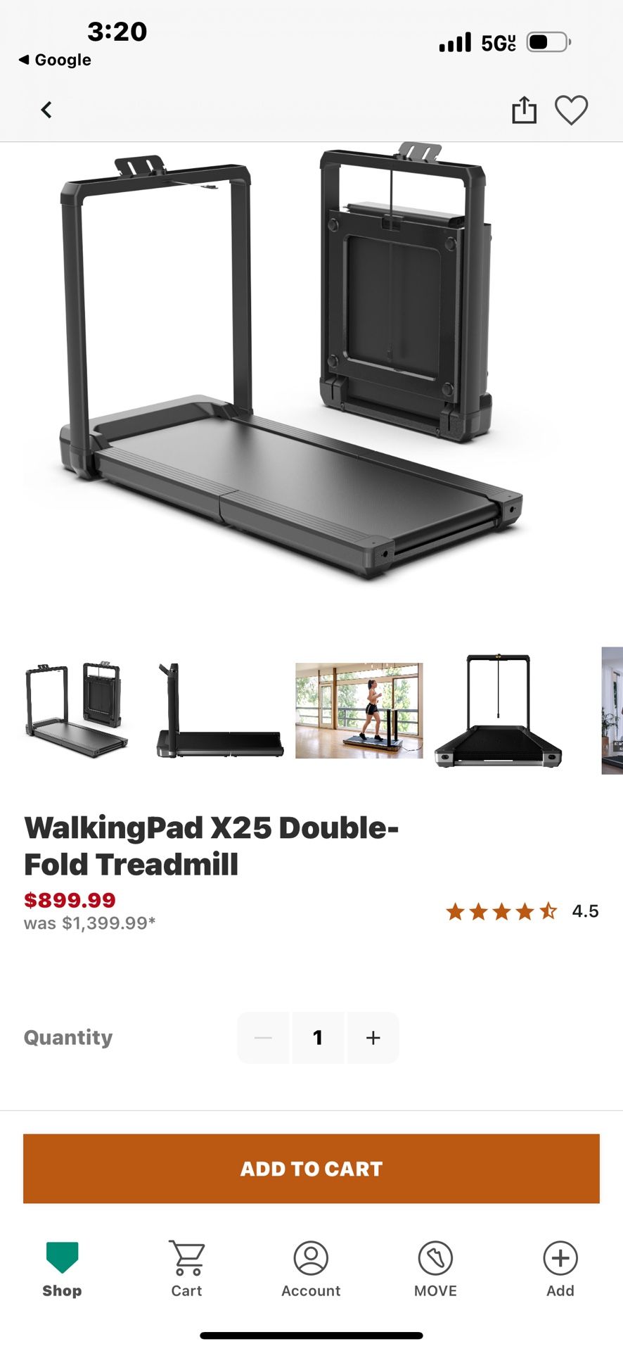 Walking Pad / Treadmill. X25 Double Fold.
