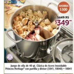 Princess House Olla Vaporera 40qt