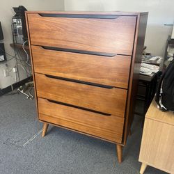 New Mid Century Chest.  Solid Wood / Dark Oak Finish.  34Wx17Dx48H.  Free Delivery!